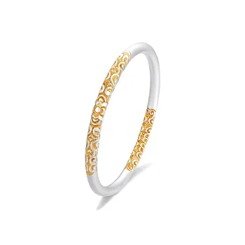 Bowl 999 Fine Silver Bangles Unisex