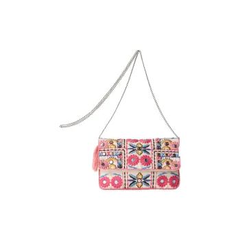 ZARA Cotton Crossbody Bag Kids' Light Beige Yellow