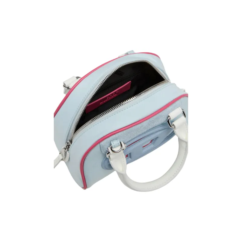 DIESEL Polyester Bowling Bag, Shoulder Bag, Crossbody Bag, Handbag Mini Women's Light Blue-4