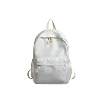 Parker Bear Nylon Backpack Women's Beige Yellow/White/Blue/Pink
