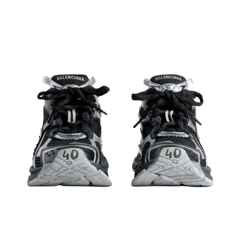 Balenciaga Runner Low Top Chunky Sneakers Men's Black-3