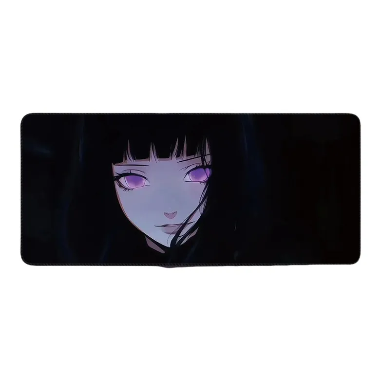 DANYIN Premium Black Hinata Hyuga Naruto Extra Large Anime Esports Office Computer Keyboard Thick Table Mats Mouse Pads-2