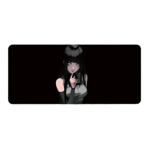 DANYIN Premium Black Hinata Hyuga Naruto Extra Large Anime Esports Office Computer Keyboard Thick Table Mats Mouse Pads