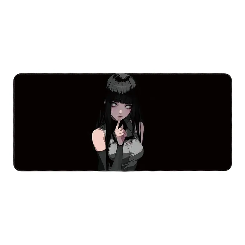 DANYIN Premium Black Hinata Hyuga Naruto Extra Large Anime Esports Office Computer Keyboard Thick Table Mats Mouse Pads-0
