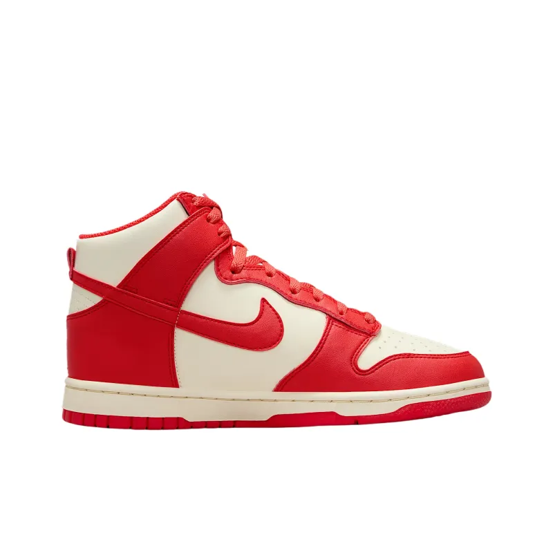 Nike Dunk High Top Basketball Shoes Women's White Red-1