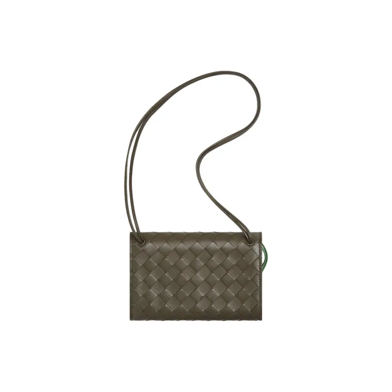 Bottega Veneta Andiamo Series Sheepskin Crossbody Bag, Shoulder Bag Women's Cypress Color-1