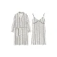 Black Floral Stripes 25607