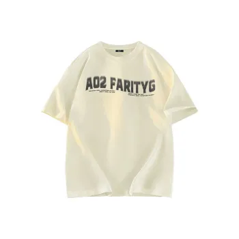 A02 T Shirts Unisex Light Beige Apricot