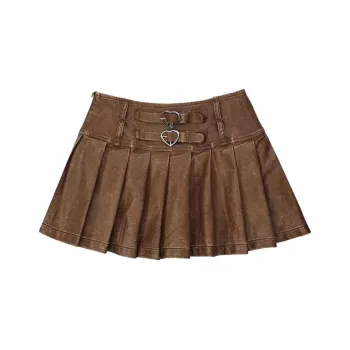 Gentle Welcome Leather Short Skirts Women's