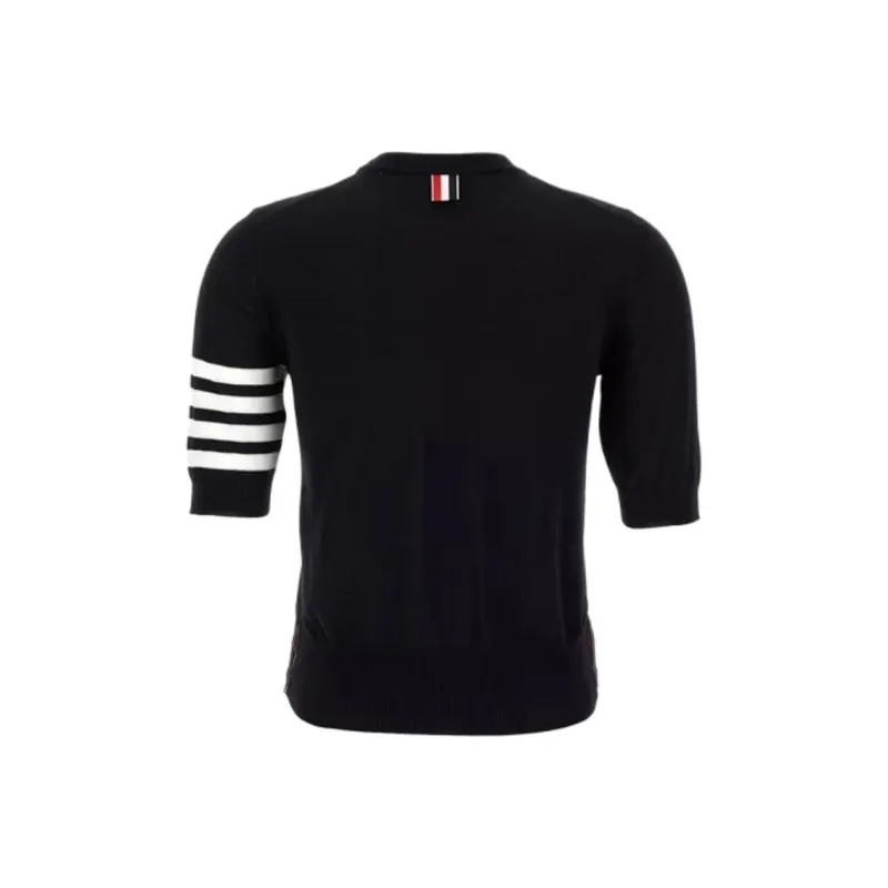 THOM BROWNE Stripes Fine knit T shirt-1