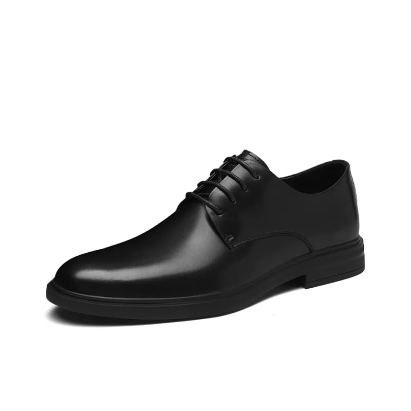 SEPTWOLVES Dress Shoes Men Low Top Black/Brown-2