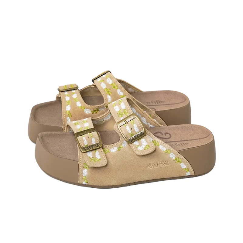 Safiya Slide Slippers Women's Apricot-1