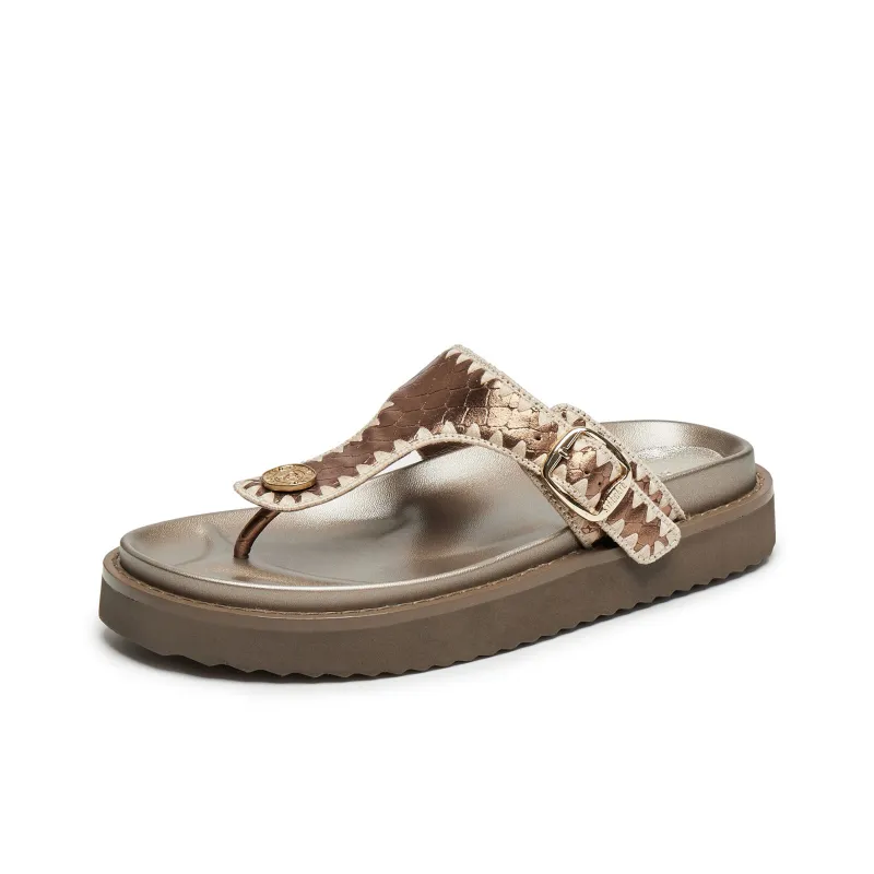 Staccato Flip Flops Women's Expensive Gold-1