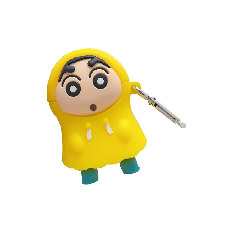 Baohuguang Compatibility Apple AirPods 3/1/2/Pro TPU Cute Fashion Cute Raincoat Chibi Shin Chan Headphone Cases-2