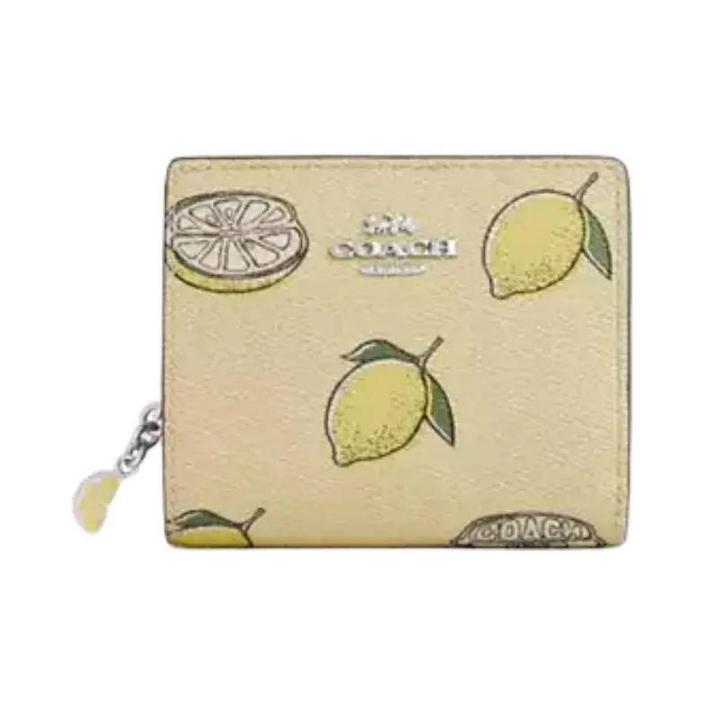 COACH Snap Wallet Coated Canvas Wallet Women's Garden Vacant Land Color Mixed-0