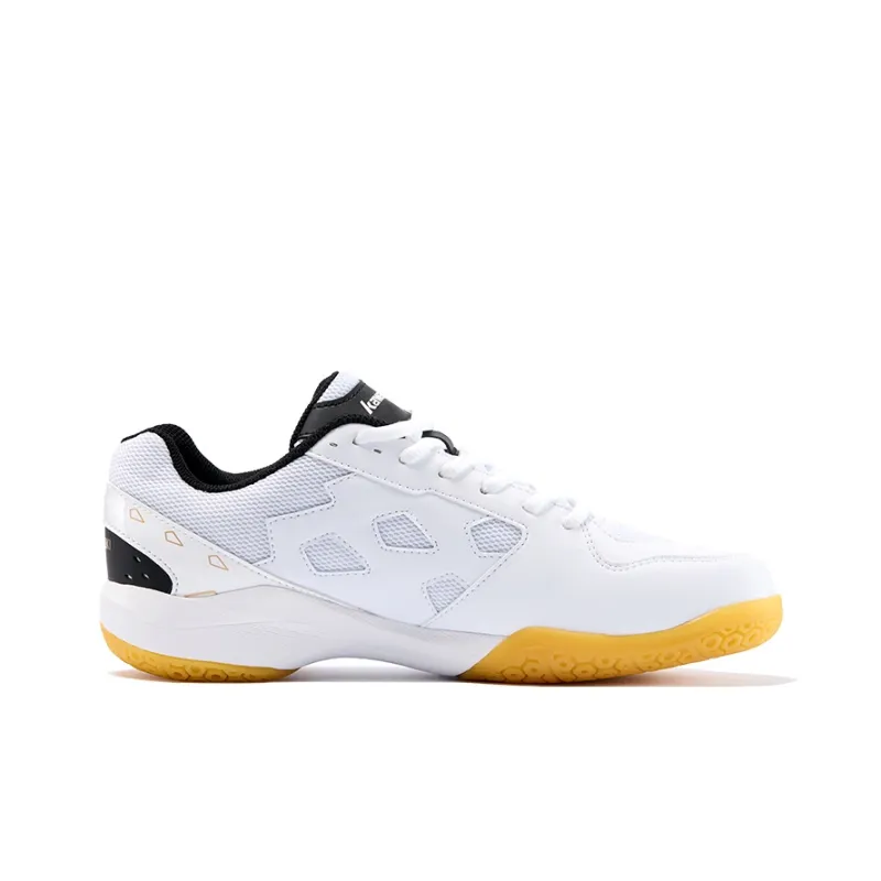 Kawasaki Shock Absorbers Slip Resistant Breathable Low Top Badminton Shoes Unisex White Gold-1