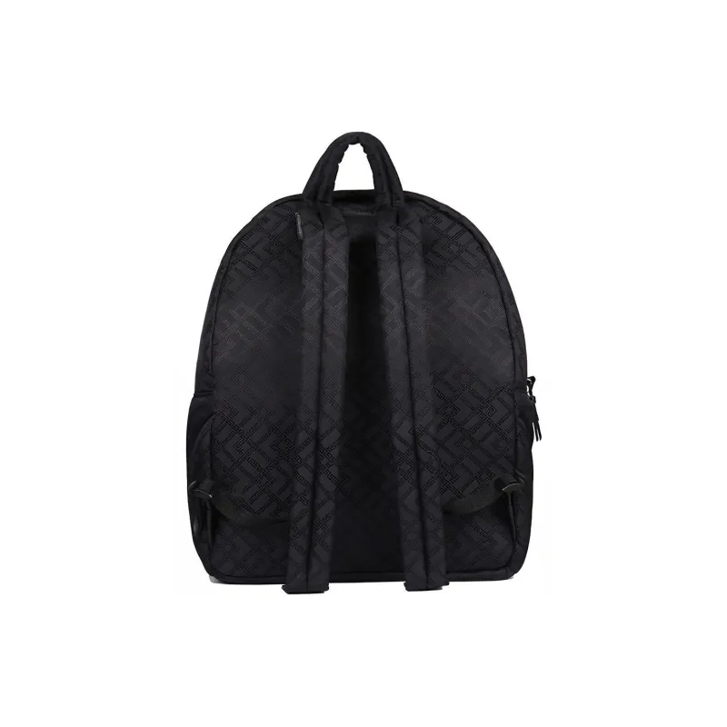 VERSACE Fabric Backpack Men's Blue Black-3