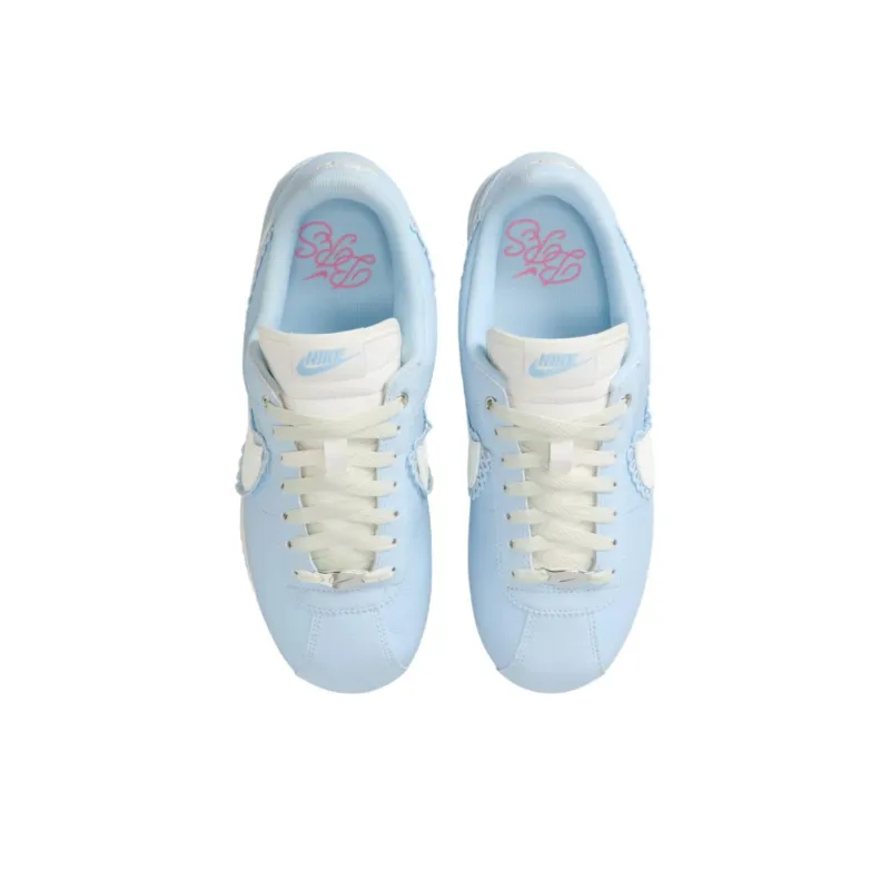 Nike Cortez Anti Slip Wear Resistant Low Top Casual Shoes Women's Blue-3