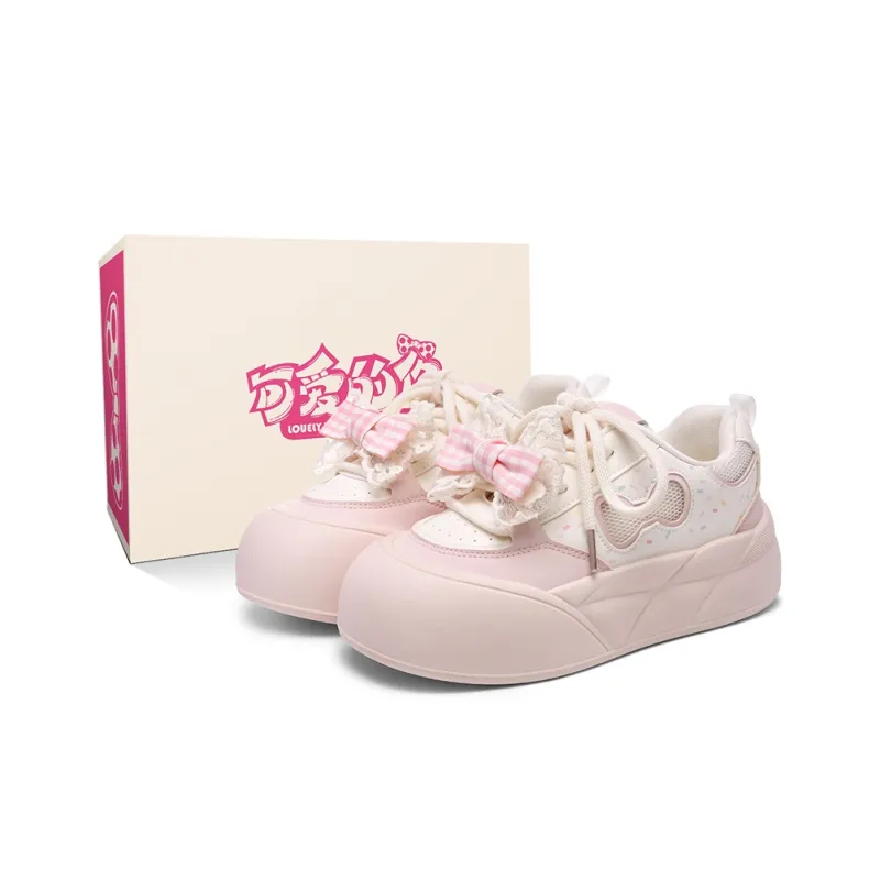 Lovely You Abrasion Resistant Lightweight Cushioning Low Top Skateboard Shoes Women's-0
