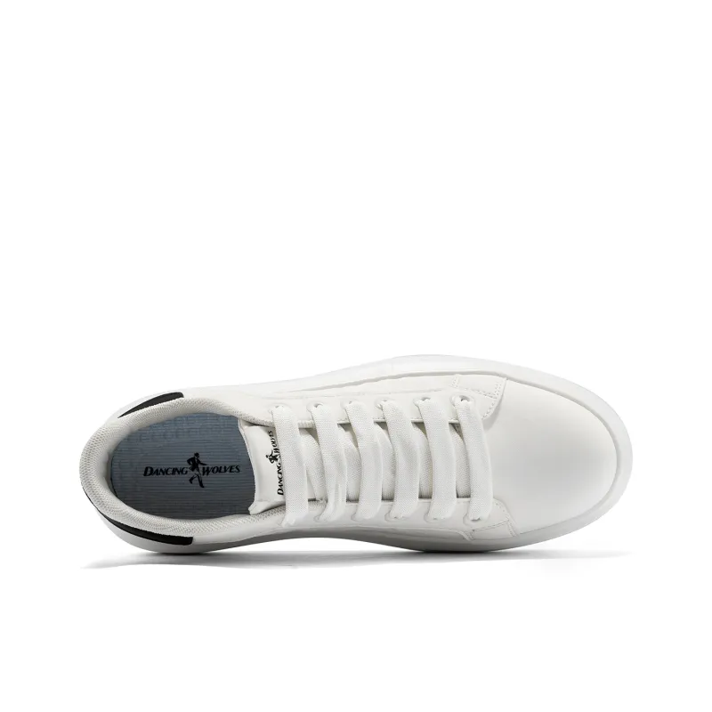 Dance With Wolves Low Top Skateboard Shoes Men's White Black-2