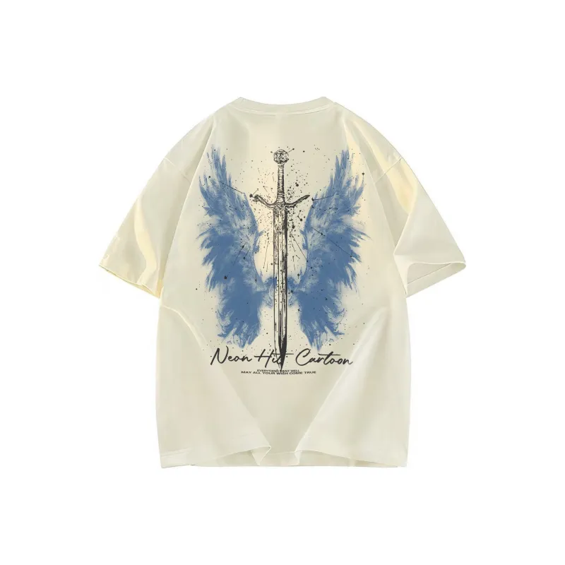A02 T-Shirts Unisex Light Beige Apricot-1