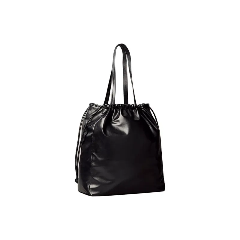 CALVIN KLEIN Artificial Leather Bucket Bag, Handbag, Shoulder Bag Tubas Women's Black-1