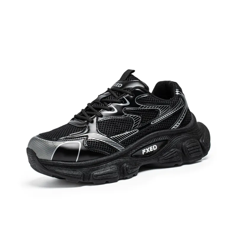 JANECO Slip Resistant, Abrasion Resistant, Breathable Low Top Chunky Sneakers Men's-1