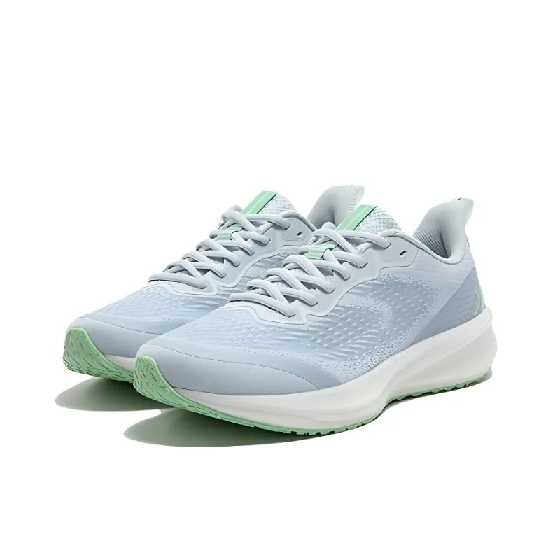 361° Wing Gundam 5.0 Slip Resistant And Abrasion Resistant Coverage Low Top Sprint Running Shoes Women's Blue Green-1
