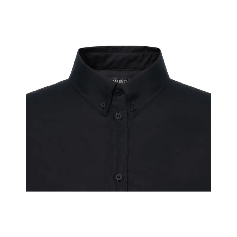 Balenciaga Shirt Loose Fit Men's Black-4
