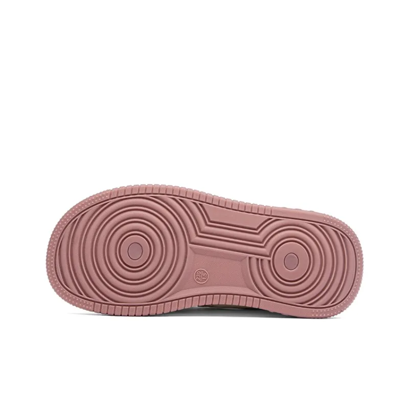 RENBEN Slip Resistant Cushioning And Breathable Low Top Skateboard Shoes Women's Pink White-4