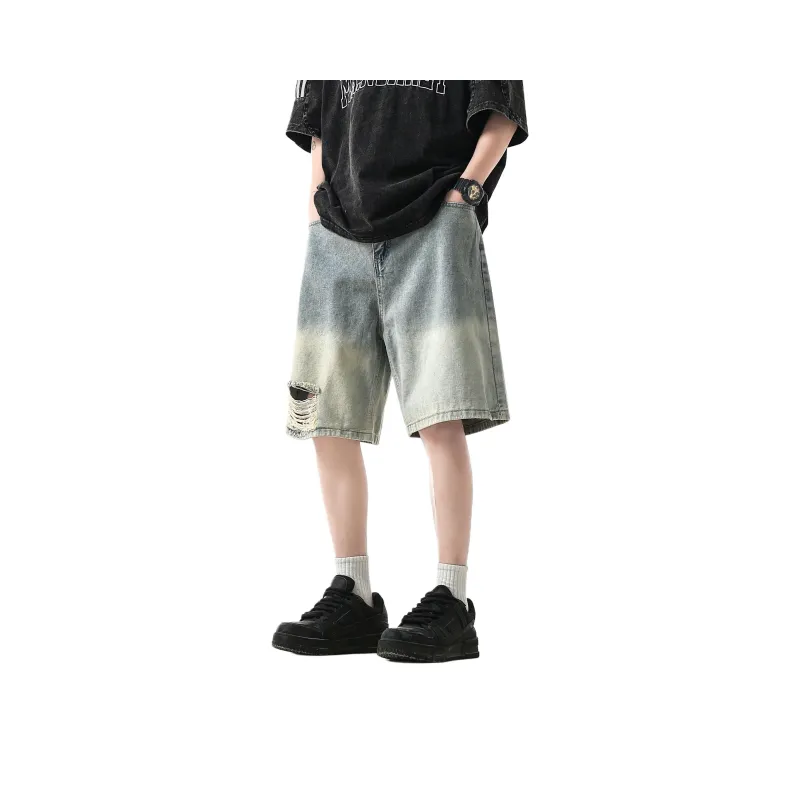 BAGE Denim Shorts Unisex-4