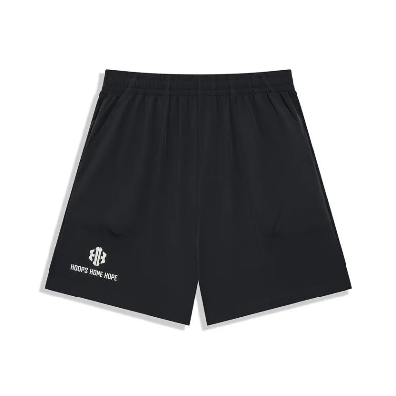 XTEP Basketball Collection Casual Shorts Men's Jet Black-0