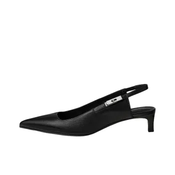HERMES Lover Slim Heel High Heels 4cm Women's Black
