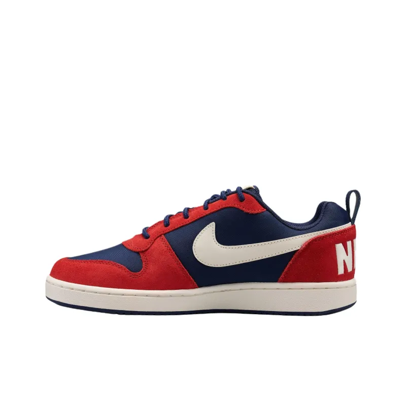 Nike Court Borough Anti Slip Wear Resistant Low Top Skateboard Shoes Men's Red Blue-1