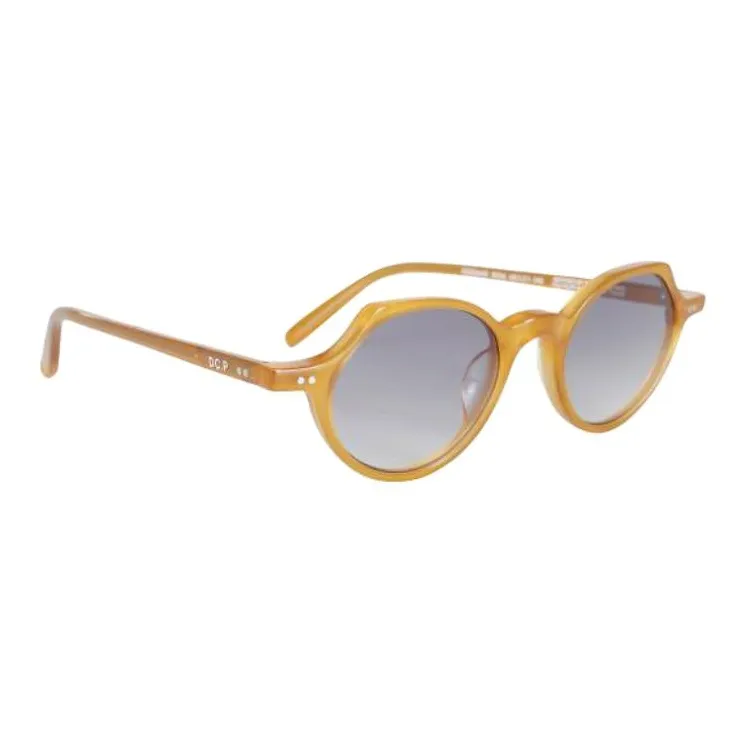 District Vision Acetate Metal Irregular Shape Sunglasses Unisex Yellow-1