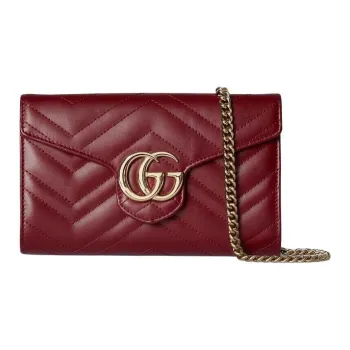 GUCCI GG Marmont Quilted Leather Wallet Regular Women's