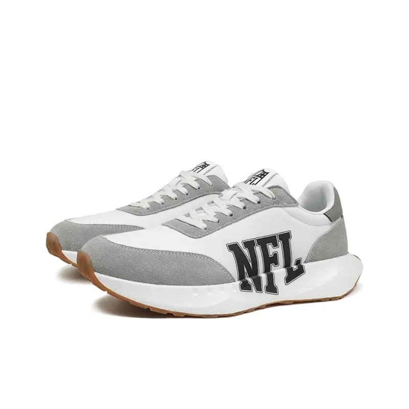 NFL Basic Logo Low Top Casual Shoes Unisex Gray White-2