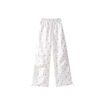 GOSO Cargo Pants Women's White Floral