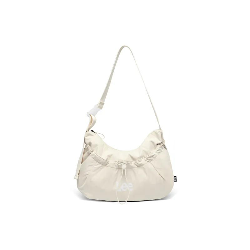 Lee Fabric Shoulder Bag, Crossbody Bag Women's Cream White/Gray Green/Black-0