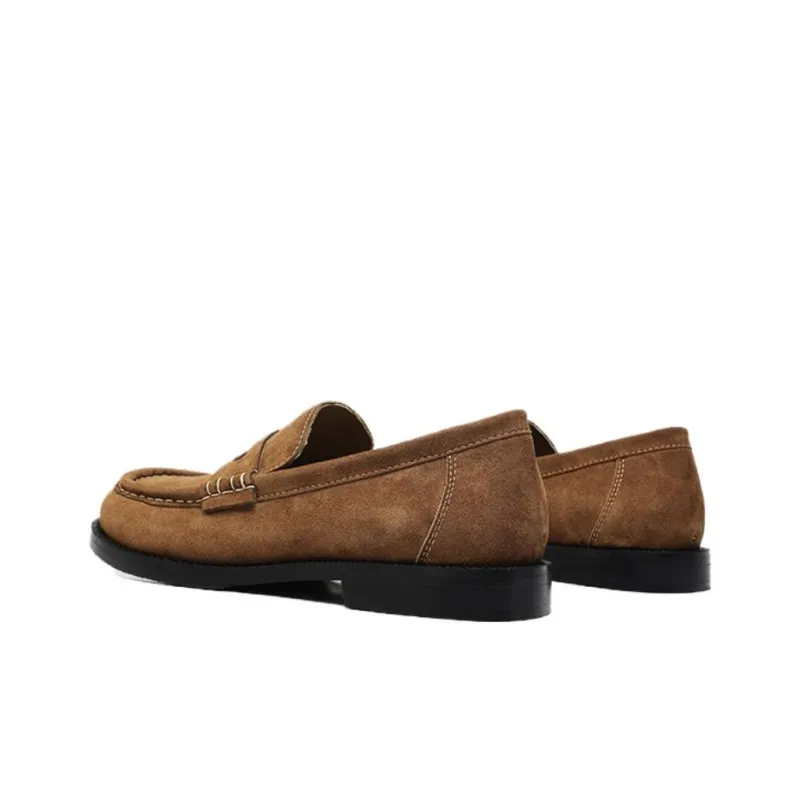 XIAOTOULANG Loafers Men's Brown-4