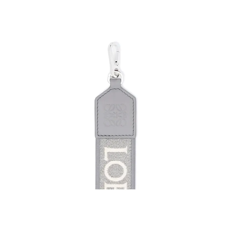 LOEWE Anagram Jacquard Fabric With Cow Leather Bag Strap Women's Silver-1