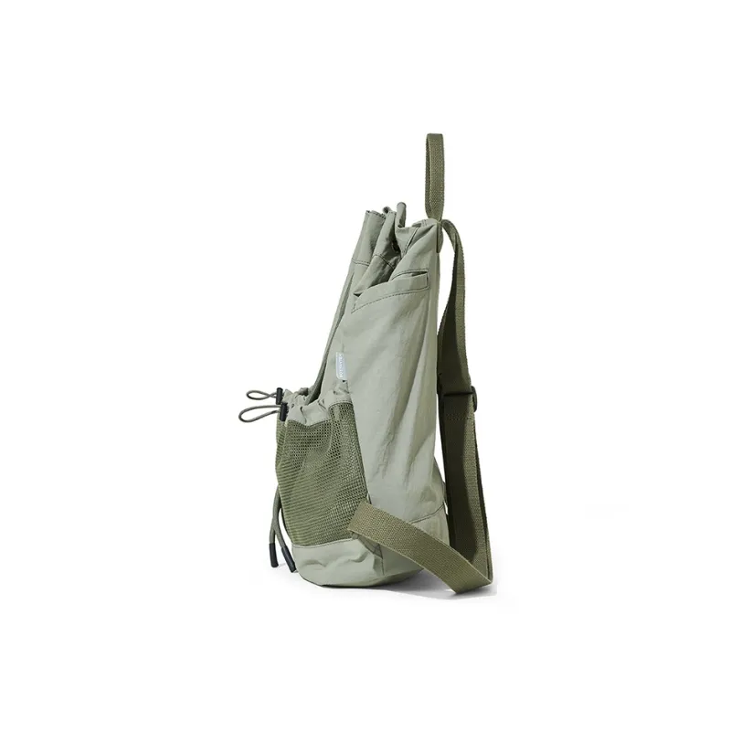BOSTANTEN Fabric Backpack Unisex Black/Green-2