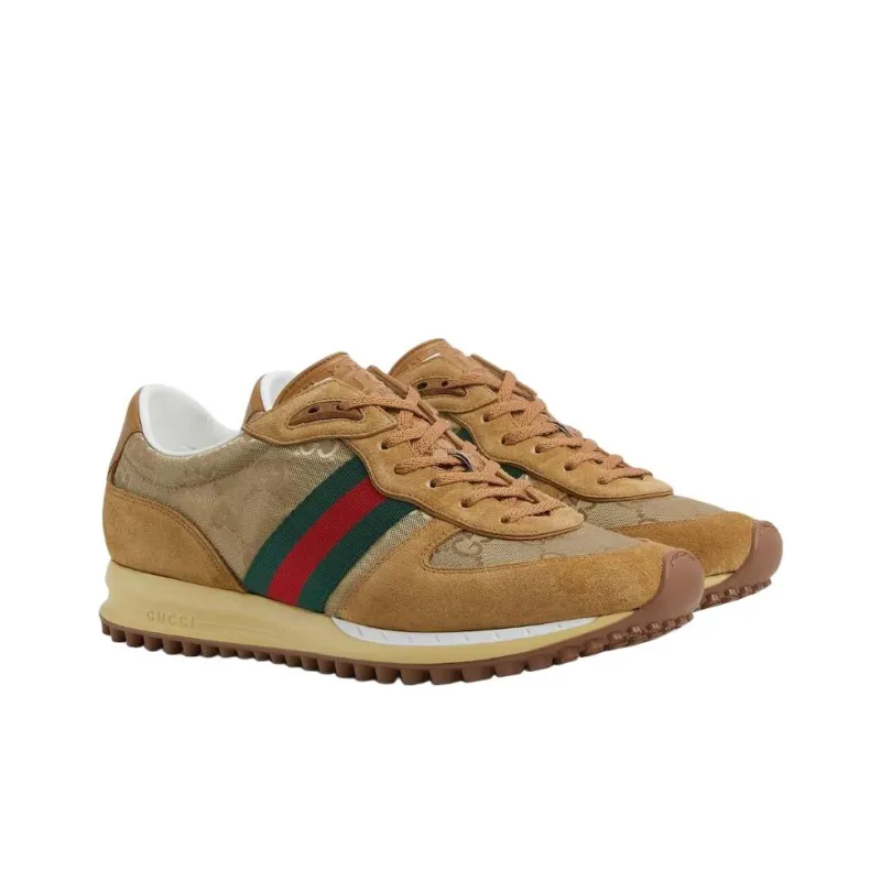 GUCCI Re Motion Low Top Casual Shoes Men's Brown-2