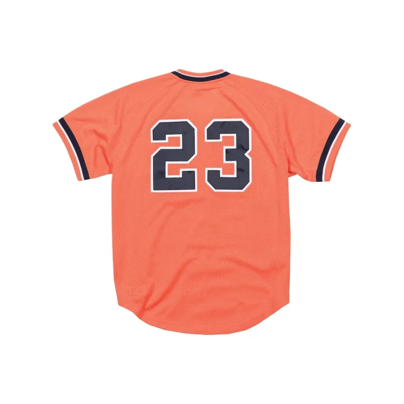 Mitchell & Ness Baseball Jacket Men's Orange-1