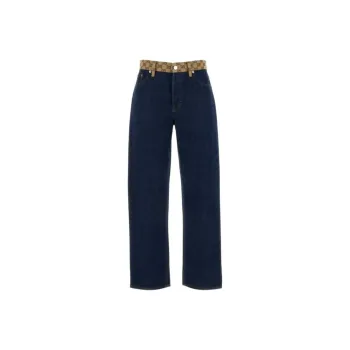 GUCCI Logo Waistband Detailed Boyfriend Jeans