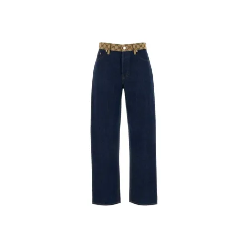 GUCCI Logo Waistband Detailed Boyfriend Jeans
