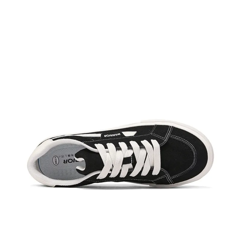 Warrior Anti Slip Wear Resistant Low Top Skateboard Shoes Men's Black Rice-3