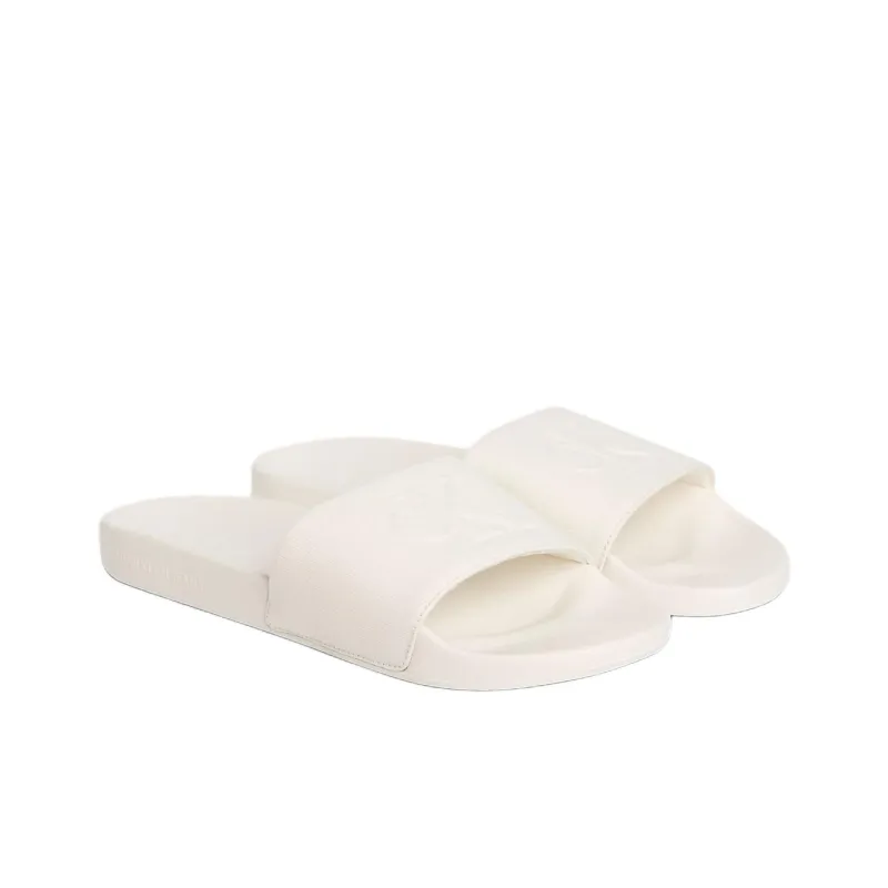 CKJ CALVIN KLEIN JEANS Slide Slippers Men's White-2