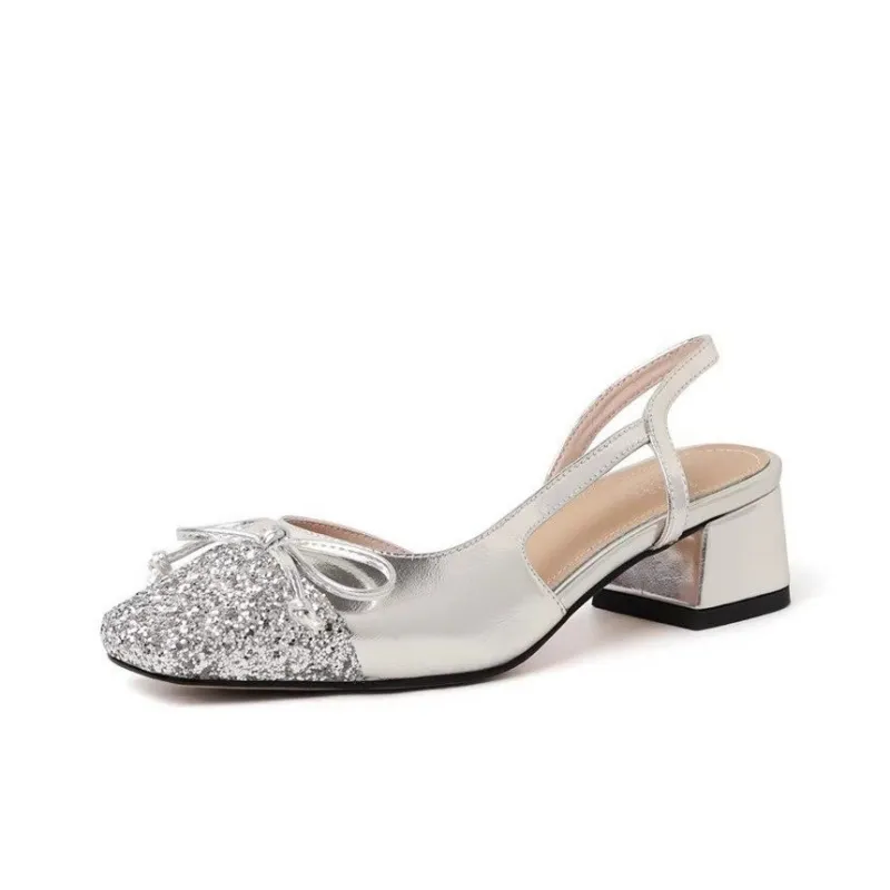 WUJI Chunky Heel High Heels 5.5CM Women's-0