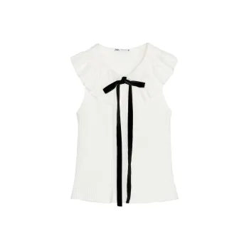 ZARA Tank Tops Women's Frosted White